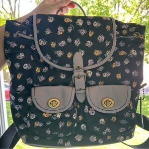 COACH Cargo backpack with vintage rose print